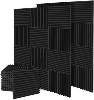 Black foam acoustic panels