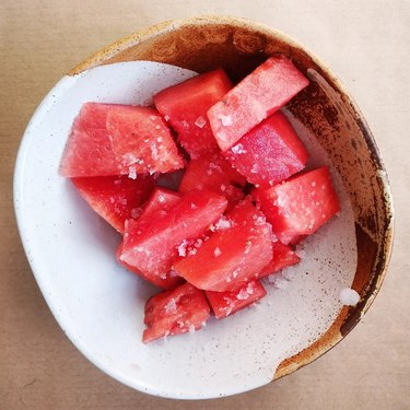 Watermelon with salt