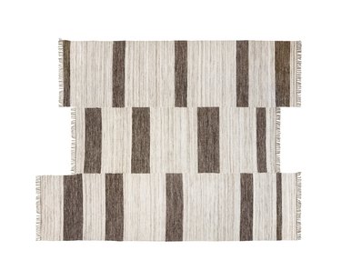 asymmetrical striped rug
