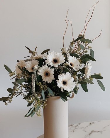 all white trader joe's flower arrangement