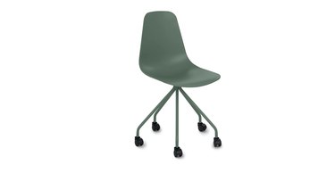 minimalist green swivel office chair