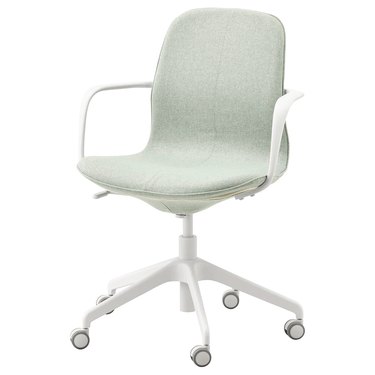 pastel green swivel office chair