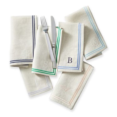 mark and graham monogram linen napkins