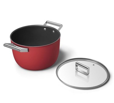 matte red pan from SMEG