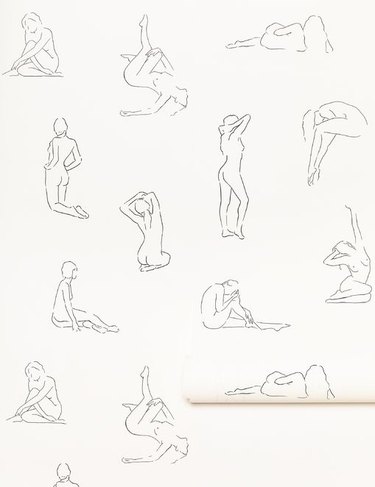 human figure outline wallpaper