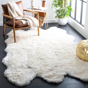 large handmade sheepskin rug