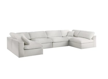 cream u-shape sofa