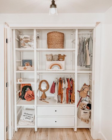 This DIYer Used a Target Bookcase to Create a Custom Closet Organizer