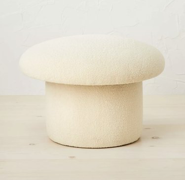 boucle mushroom stool