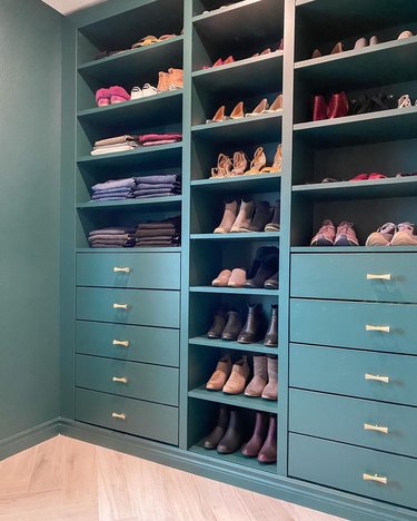 green ikea closet