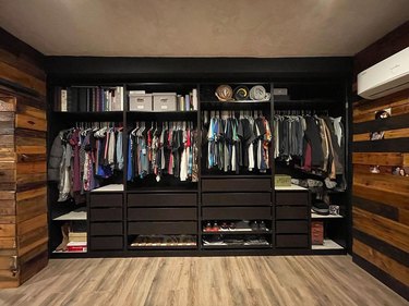 black ikea closet