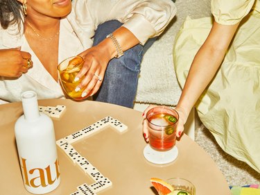 women drinking cocktails