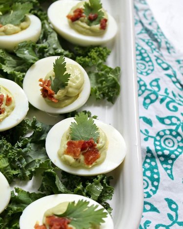 Cooking With Books Guacamole Bacon Deviled Eggs