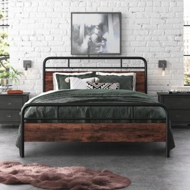 Steelside Milligan Solid Wood Bed Frame