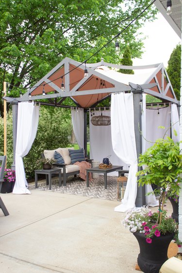 Patio Cover With Outdoor Curtains
