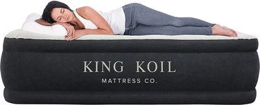 Woman sleeping on King Koil air mattress
