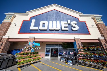 The Lowe's store exterior with logo.
