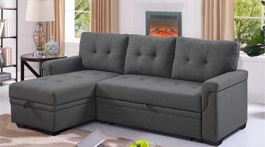 gray storage sectional
