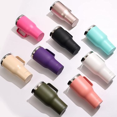 colorful water bottles with handle