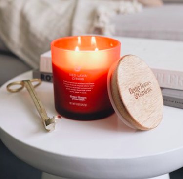 Better Homes & Gardens Red Lava Citrus 2-Wick Candle, $12.87