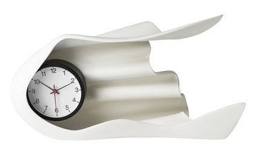 clock with white shroud