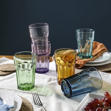 best colored glassware on amazon