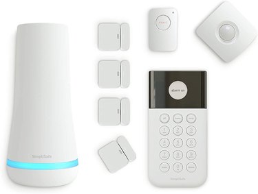 A close up of all the tools that come with the SimpliSafe kit