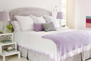 lavender and gray bedroom