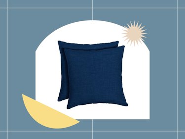 blue throw pillows