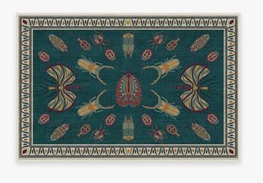 Iris Apfel Flutterby Rug in Teal, $129-$799