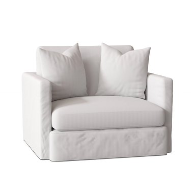 white down armchair