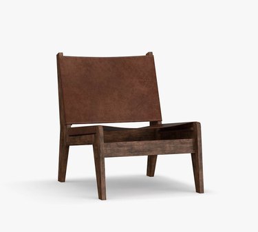 sling dark leather chair