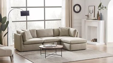 neutral living room with sectional