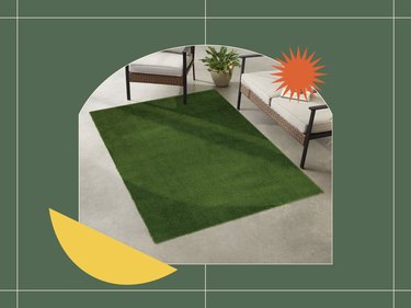 outdoor grass rug
