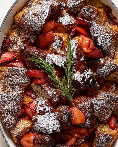 Orchids and Sweet Tea's Baked Strawberry Croissant French Toast
