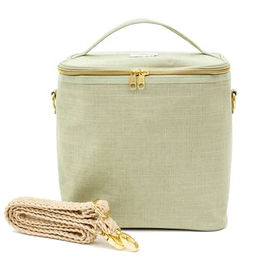 green lunch tote