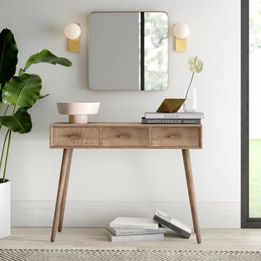 Small Entryway Table midcentury with drawers