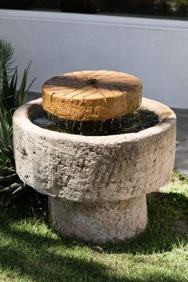 stone water fountain