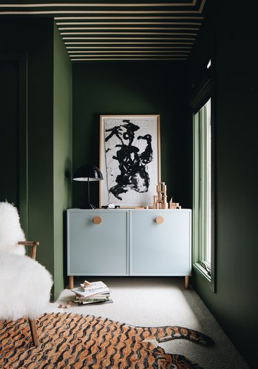 forest green kids room color idea