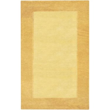 wool area rug in yellow