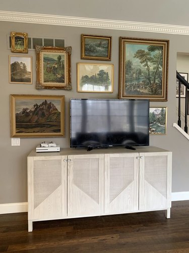 true gray wall with gallery of art