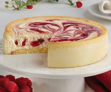 Junior's Cheesecake 8" Raspberry Swirl Cheesecake on amazon