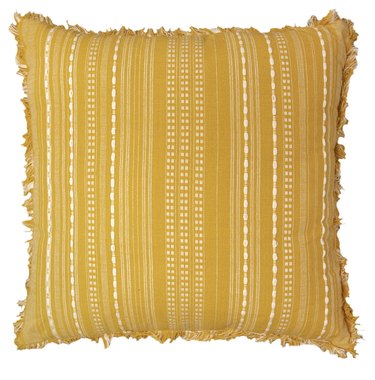 large yellow throw pillow