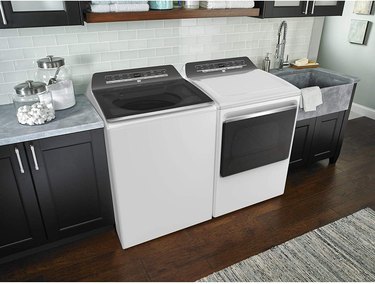 white top-load washer