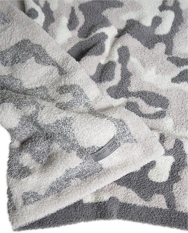 gray camo blanket