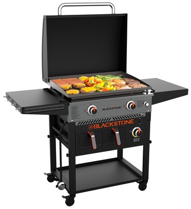 Blackstone 2-Burner Griddle with Electric Air Fryer and Hood