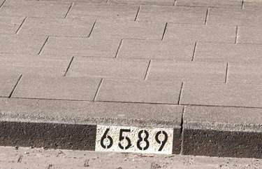 Stenciled Curb Number