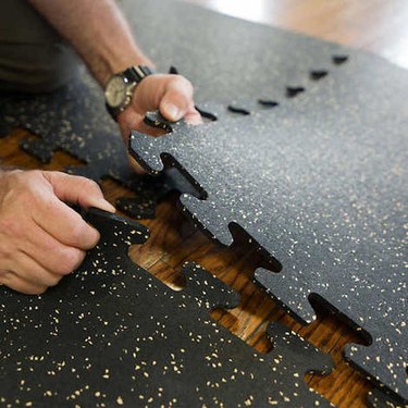EZ-Flex Interlocking Recycled Rubber Side & Corner Floor Tiles by Mats Inc.