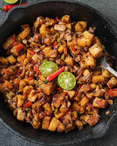 The Foodie Takes Flight Filipino Crispy Tofu Sisig