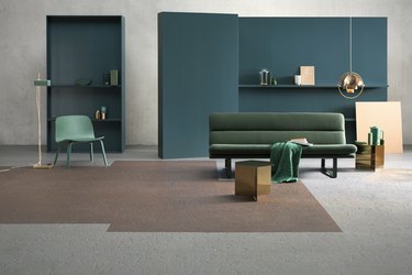 contemporary living room with forbo flooring